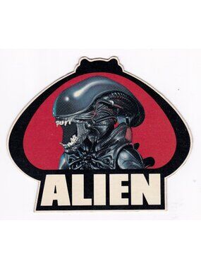 Vintage Alien 1979 Die Cut Cardboard Display Sign 6" x 5" Sci-Fi Horror